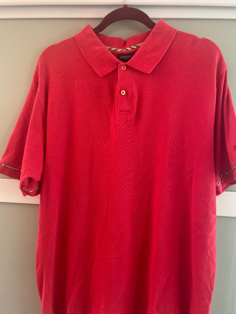 Men’s large Burberry golf polo